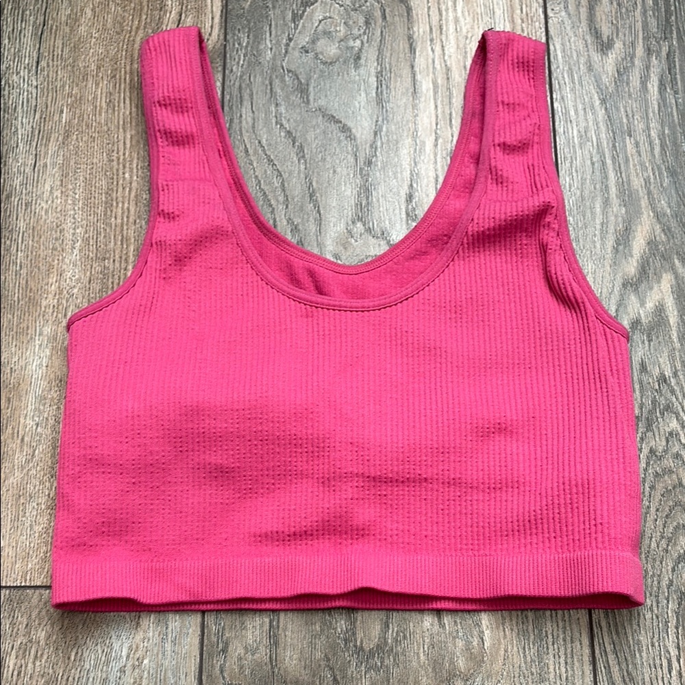 Forever 21 Pink Ribbed Tank Top